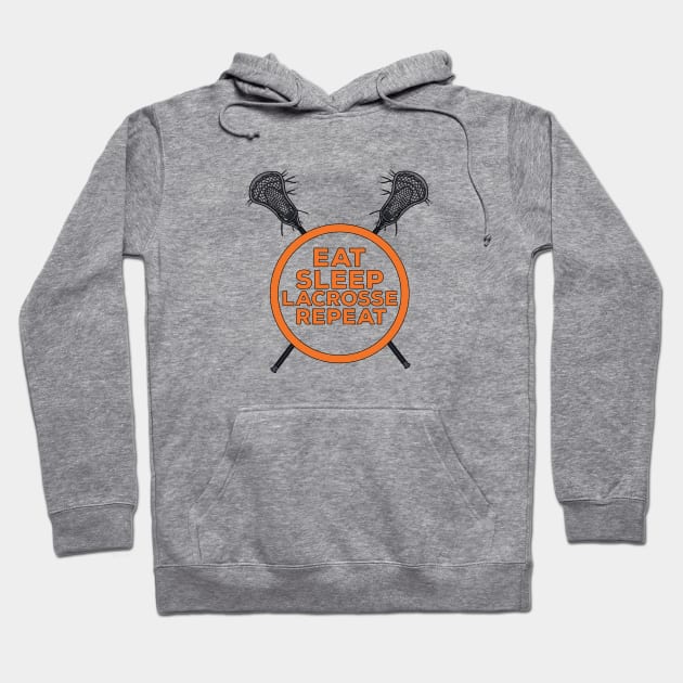 Eat Sleep Lacrosse Repeat Hoodie by DiegoCarvalho